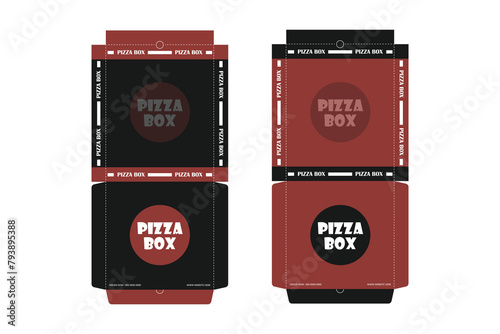 Pizza Box Design, Pizza Packaging Design, Pizza Box Ddesign Templates, Sketch Box Design, Pizza Realistic Cardboard Box. Abstract Vector Packaging Design