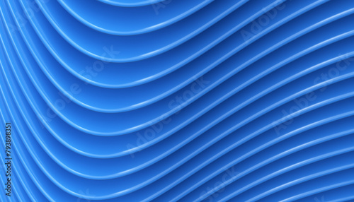 3d Abstract blue wavy background..