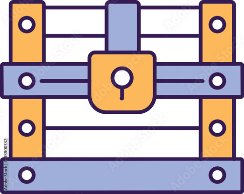 Treasure chest Vector Icon which can easily modify or edit