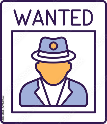 Wanted poster Vector Icon which can easily modify or edit