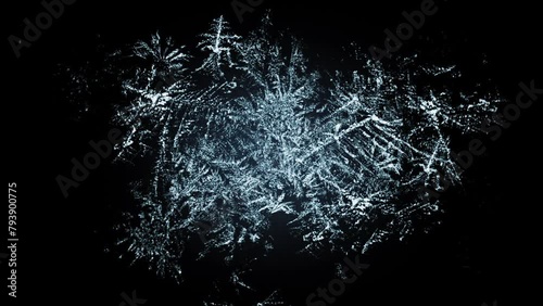 Frost Transition. The screen is gradually frozen, forming a winter pattern.