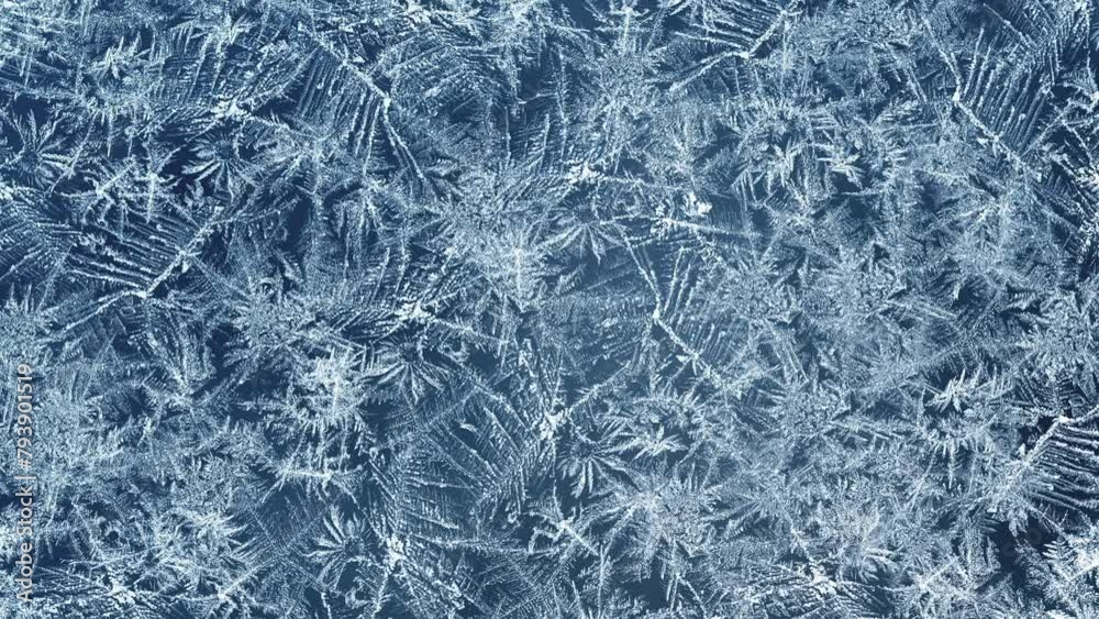 Frost Transition. The screen is gradually frozen, forming a winter pattern.