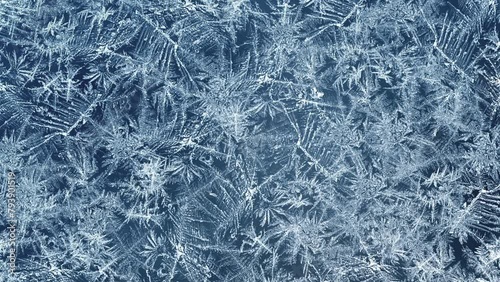 Frost Transition. The screen is gradually frozen, forming a winter pattern.