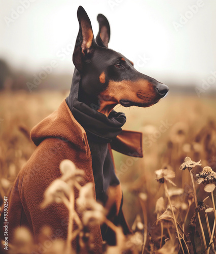 head of a Doberman dog