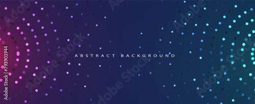 Abstract Technology Digital Circles of Particles. Futuristic Background. Big Data Visualization. Cyber Concept.