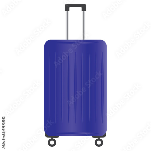 blue suitcase icon vector illustration symbol