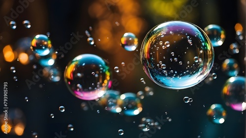 Wallpaper Mural : Soap bubbles floating in the air, reflecting vibrant colors  Torontodigital.ca