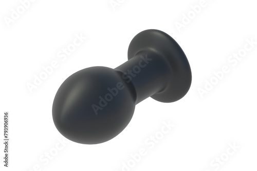 Butt plug isolated on white background. Adult sex toy. 3d render