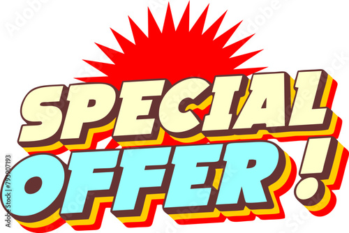 Special Offer Promotion text vector 