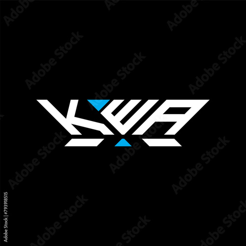 KWA letter logo vector design, KWA simple and modern logo. KWA luxurious alphabet design