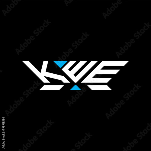 KWE letter logo vector design, KWE simple and modern logo. KWE luxurious alphabet design