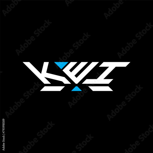 KWI letter logo vector design, KWI simple and modern logo. KWI luxurious alphabet design