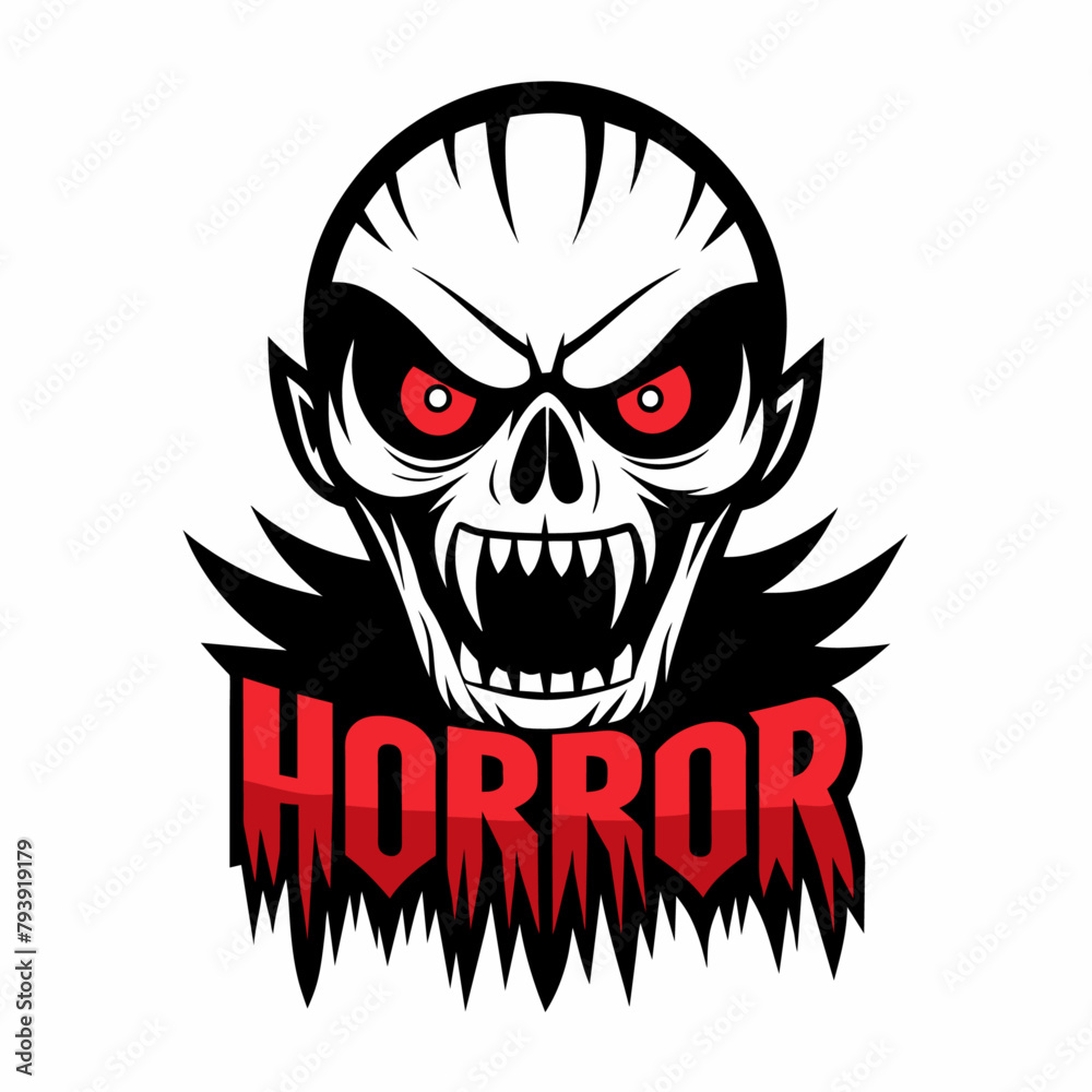 Fototapeta premium Horror text vector art illustration (14)