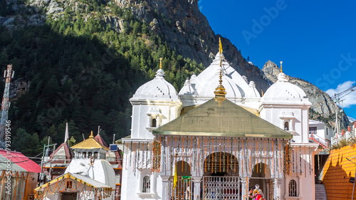 Gangotri Temple the origin of the River Ganges and seat of the goddess Ganga is a holy place in India