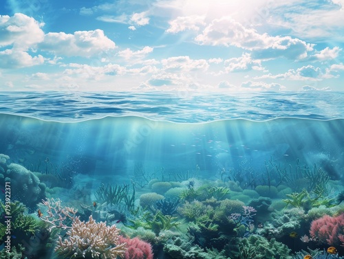 Concept of World Ocean Day. Save the planet and earth day