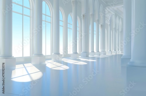 3D modern simple space background