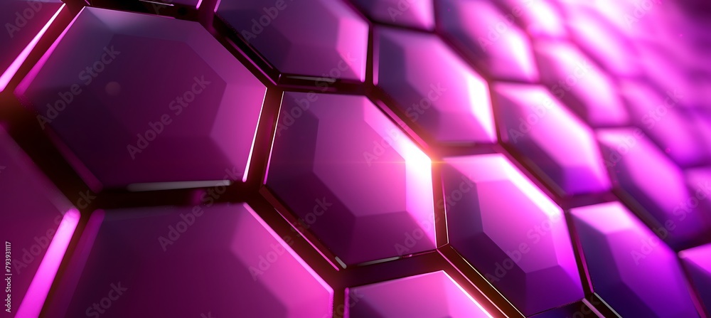 Purple Hexagon Harmony: Abstract Patterns in an Ultrawide Banner Background Purple Hexagon Harmony: Abstract Patterns in an Ultrawide Banner Background