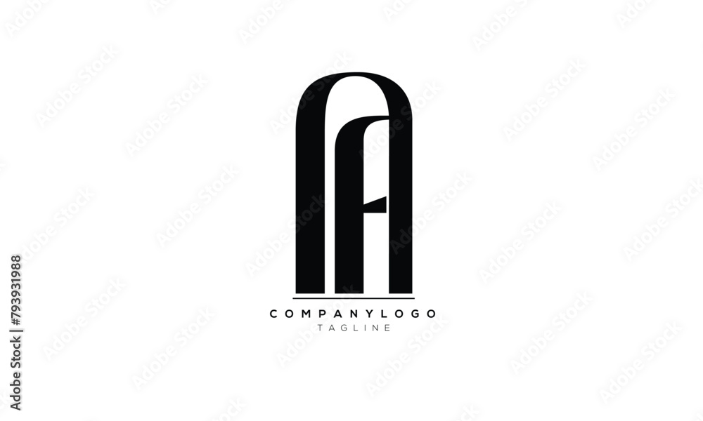 Alphabet letters Initials Monogram logo AA,AF,AA,AF INITIAL,AA,AF letter