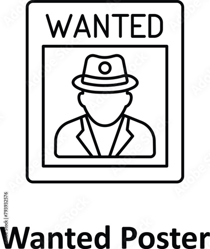 Wanted poster Vector Icon which can easily modify or edit