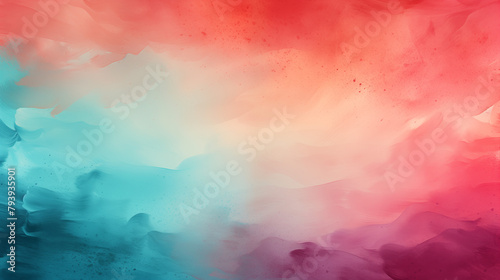 Vibrant Red to Blue Watercolor Gradient Background