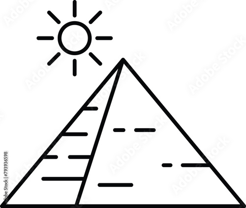 Egypt pyramid Vector Icon which can easily modify or edit