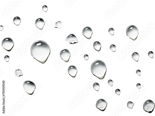 drops of water on a glass isolated on a transparent background. PNG 