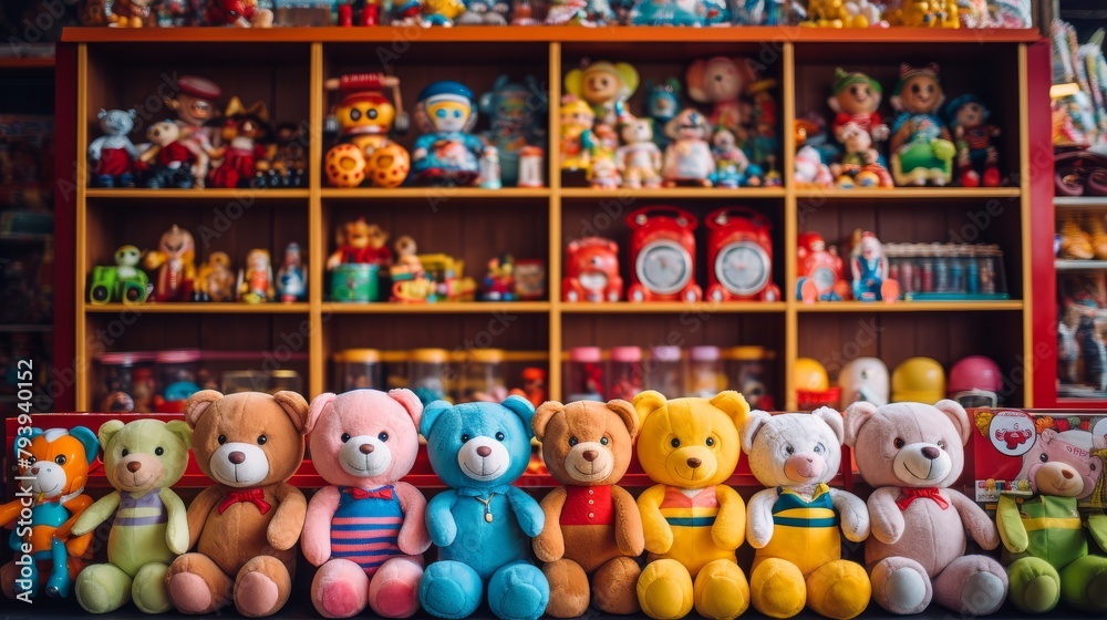 A group of teddy bears of various colors and styles sitting closely together in a circle