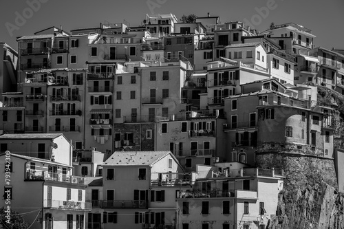 Magic of the Cinque Terre. Timeless images. Manarola in black and white © Nicola Simeoni