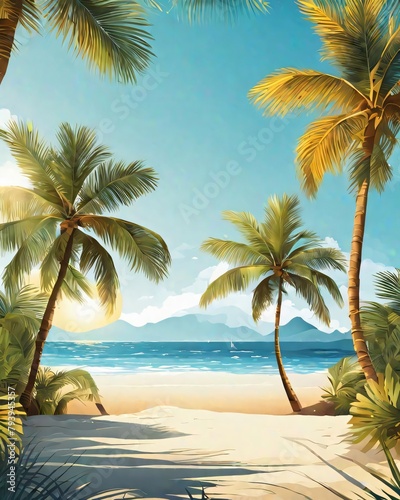 Summer Background Design for Social Media 