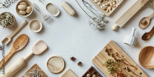 Wallpaper Mural Bright trendy background. Flat top view Torontodigital.ca