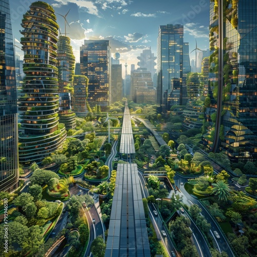 Sustainable cities of the future #793946580