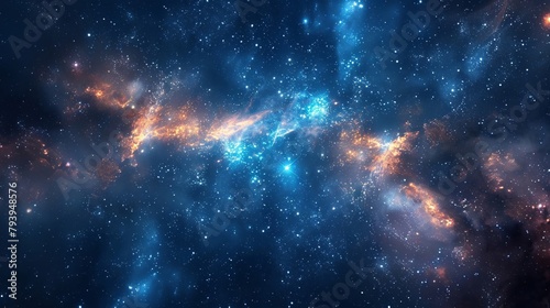 Starry night sky illustration