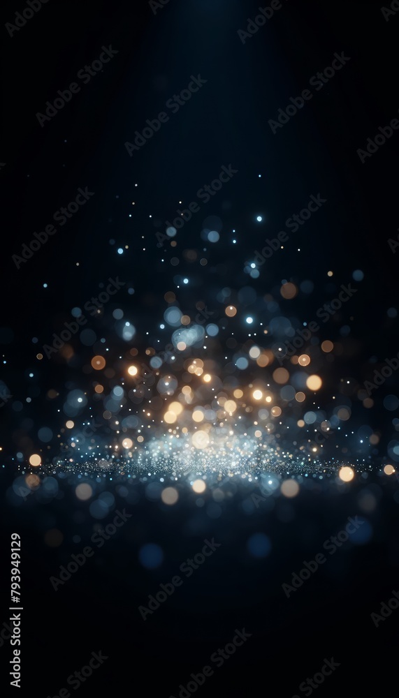 Abstract bright glitter blue background out of focus.3 d render - obrazy, fototapety, plakaty 