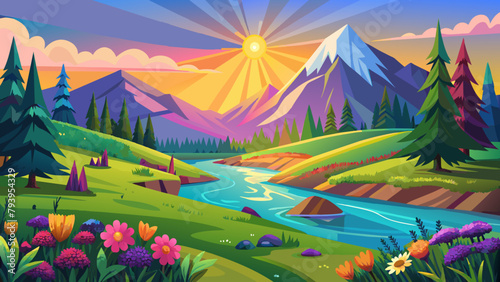 natural Background-styled-by-Mandy-lee vector illustration 
