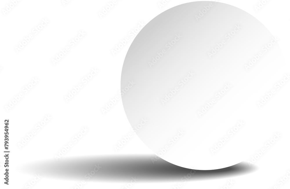 White paper round shadow White paper round shadow