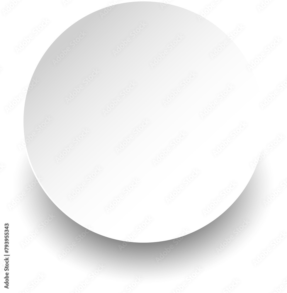 White paper round shadow White paper round shadow