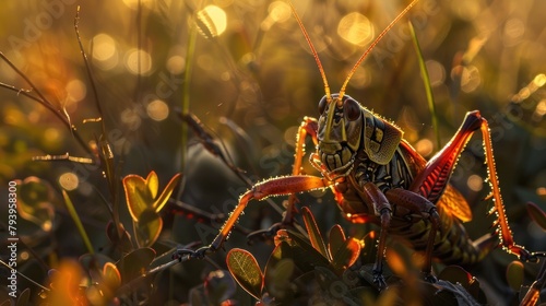 Florida Everglades Lubber grasshopper macro photo photo