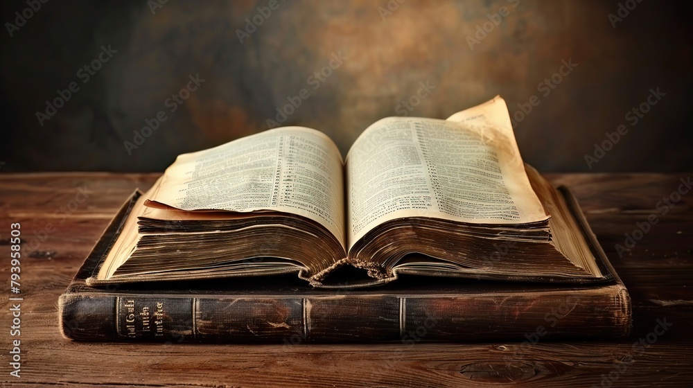 Obraz premium A book that answers any question written in it, responding with wisdom and knowledge