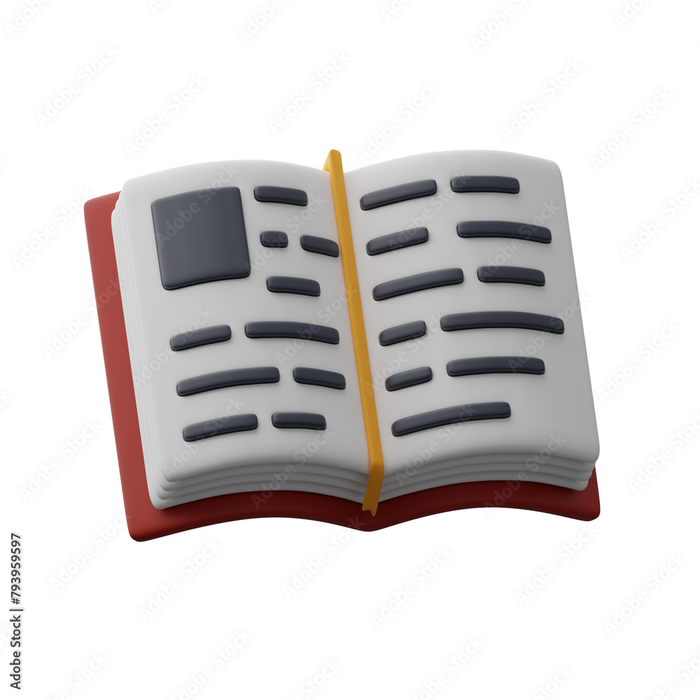 Book 3d illustration Book 3d illustration