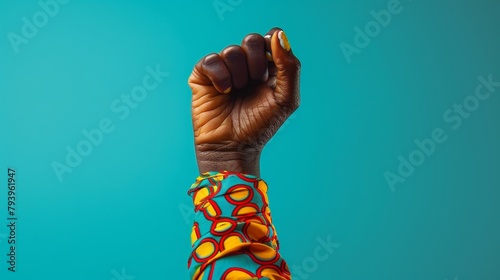 Modern styled photo advertisement showing a hand holding a tanghulu, vibrant contrast with an isolated stark background, sharp studio lighting