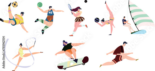 Athletic Grace: A Collage of Various Sports Activities