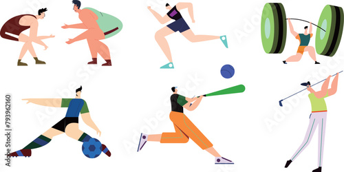 Athletic Grace: A Collage of Various Sports Activities