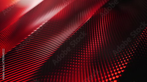 Red metallic abstract black cyber geometric lines, unusual background, illustration of unusual backgrounds.