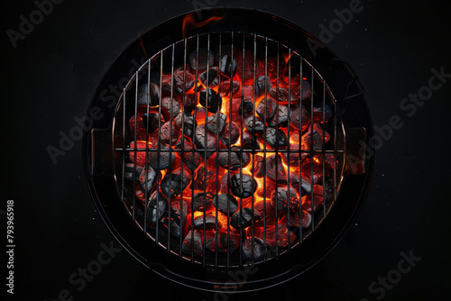 Grill Filled With Various Food Items Cooking on Grate