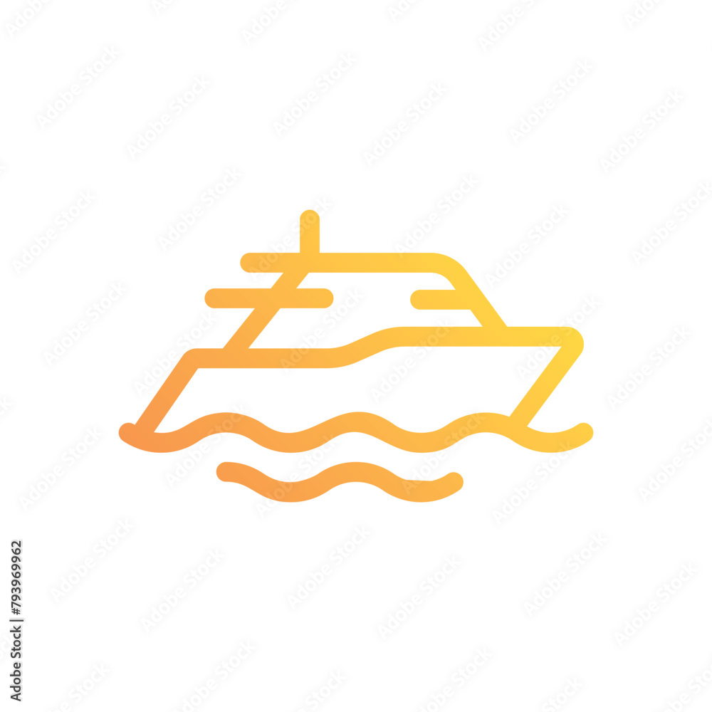 Yacht vector icon Yacht vector icon