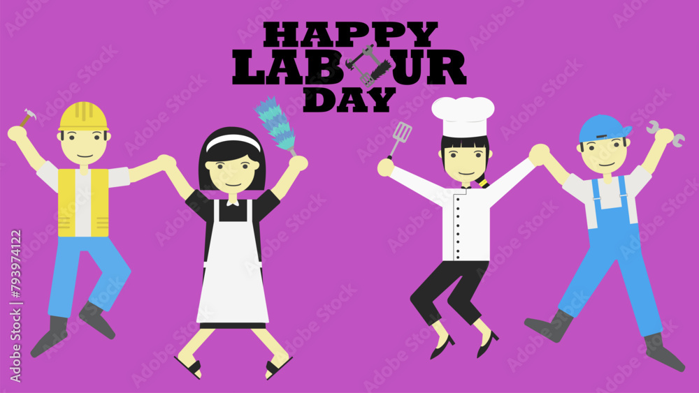 Labour Day vector celebrates workers' contributions worldwide. Vibrant design embodies unity, strength, and solidarity. Labour Day vector celebrates workers' contributions worldwide. Vibrant design embodies unity, strength, and solidarity.