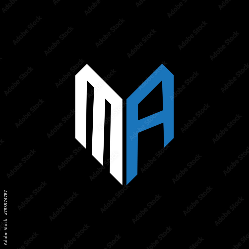 MA letter logo design on Black background. MA creative initials letter logo concept. MA letter design.
MA letter logo design on Black background. MA creative initials letter logo concept. MA letter design.