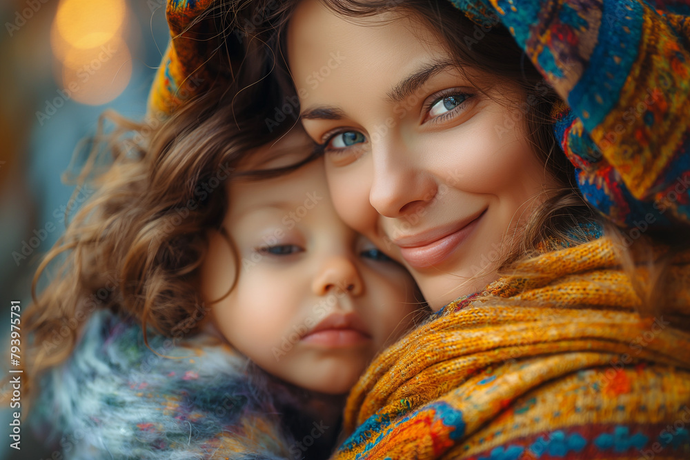 Mother and child have a great relationship and hug each other Mother and child have a great relationship and hug each other