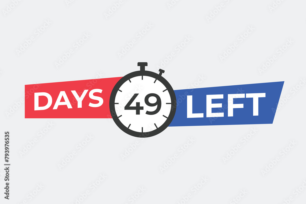 49 days to go countdown template. 49 day Countdown left days banner design. 49 Days left countdown timer
49 days to go countdown template. 49 day Countdown left days banner design. 49 Days left countdown timer