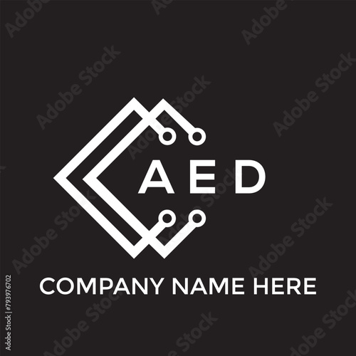 AED letter logo design. AED creative initials letter logo concept. AED letter design.
